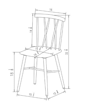 Becket Black Metal X-Back Dining Chair