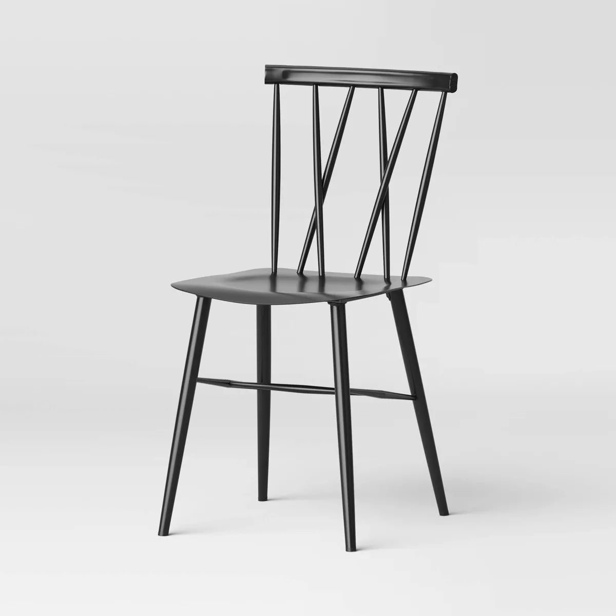 Becket Black Metal X-Back Dining Chair