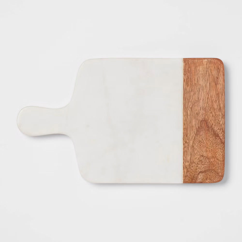Marble and Wood Cutting Board-small