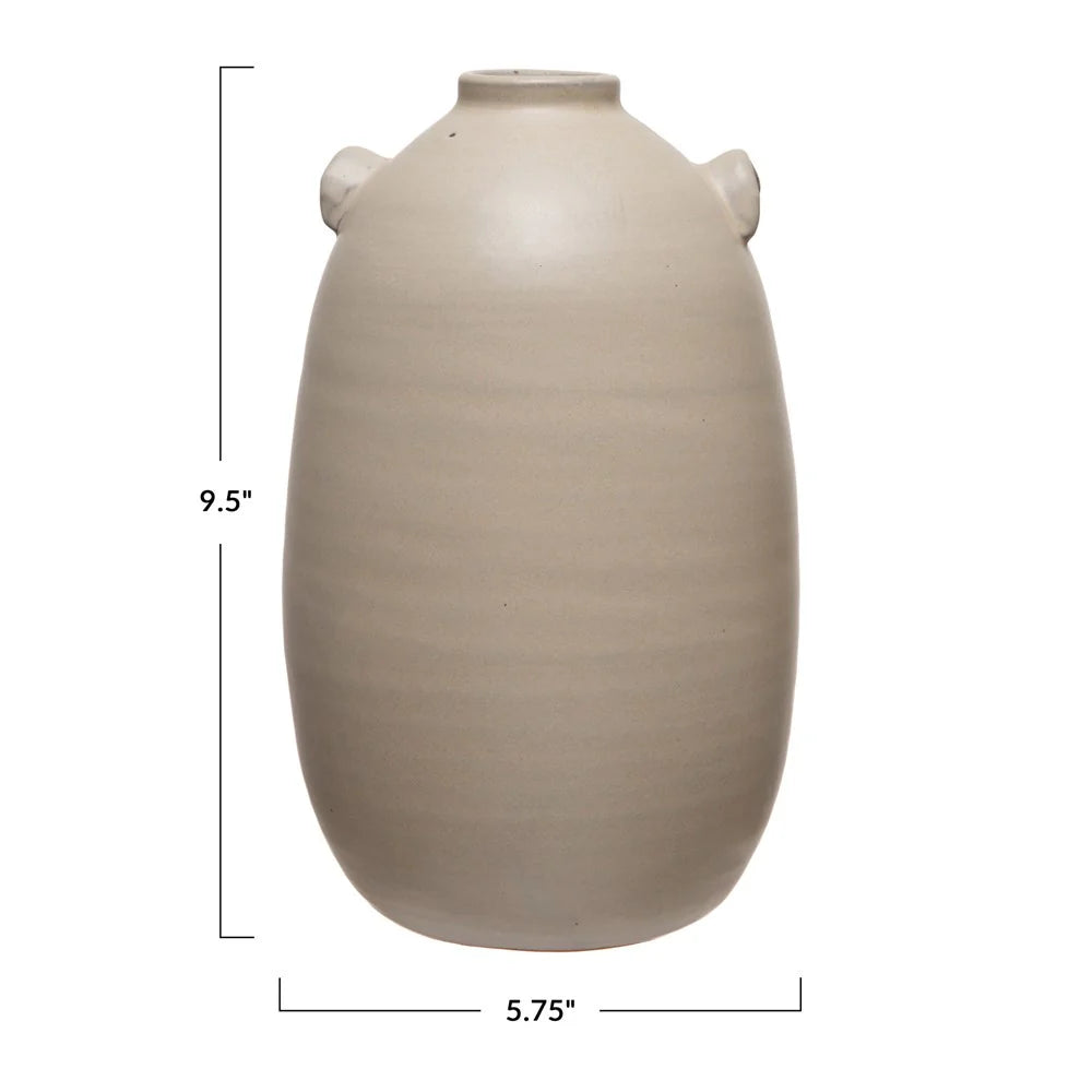 Terracotta Vase Matte Cream Color