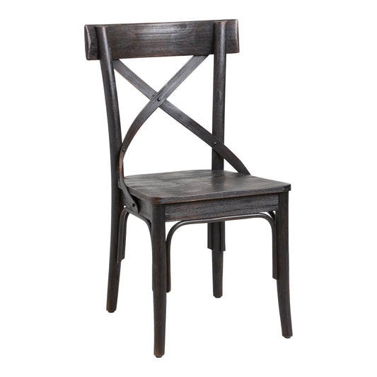 Black X Back Dining Chair