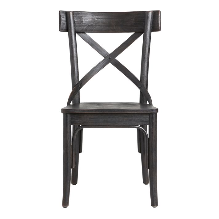 Black X Back Dining Chair