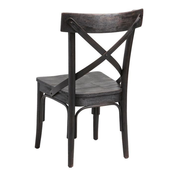 Black X Back Dining Chair