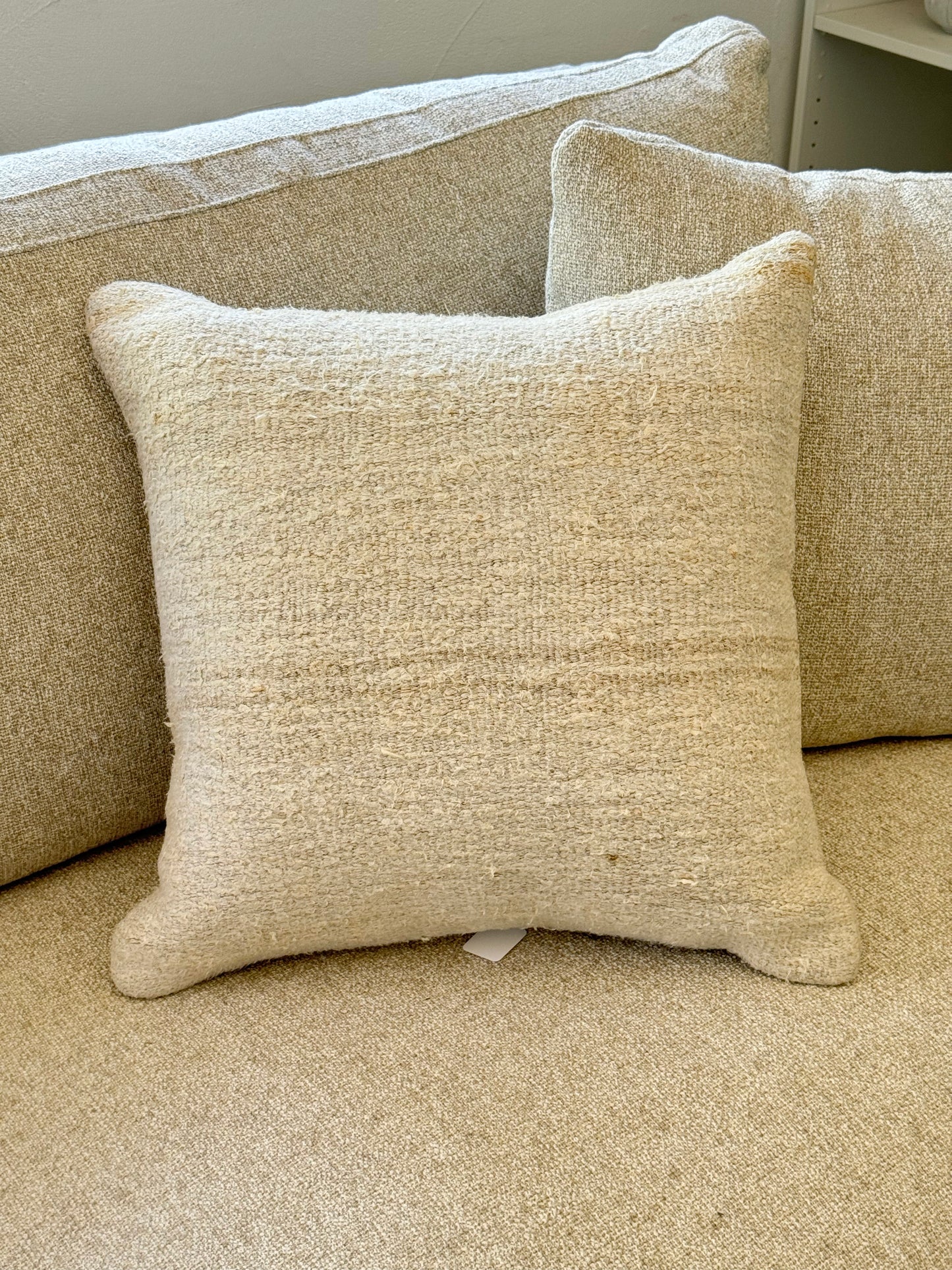 One of a kind beige pillow