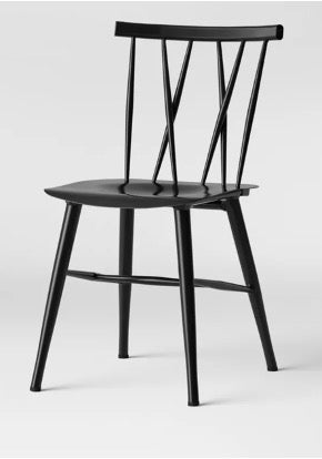 Becket Black Metal X-Back Dining Chair