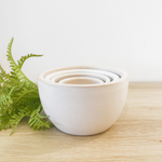 Round Stoneware Set of Bowls Set of 4
