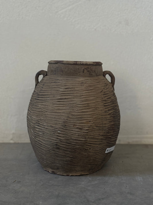 Textured Pottery Jar