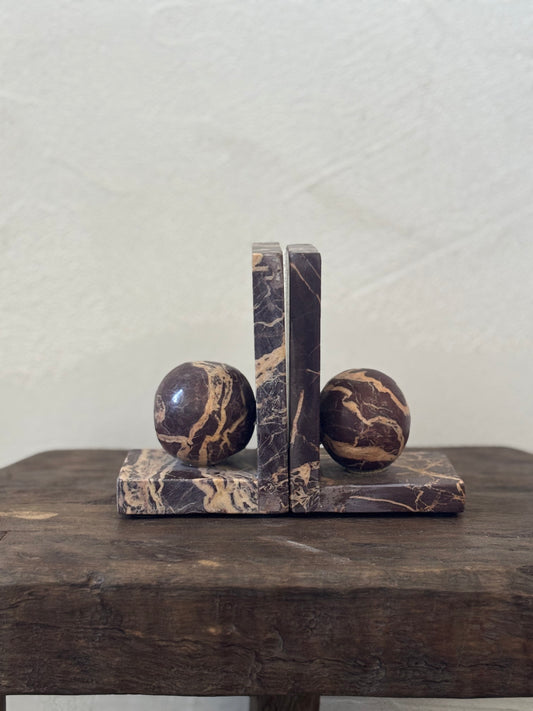 Rosso Levanto Sphere Bookend Pair