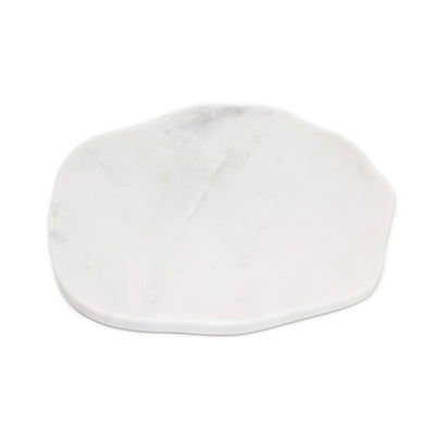 White Marble Organic Shaped Plate