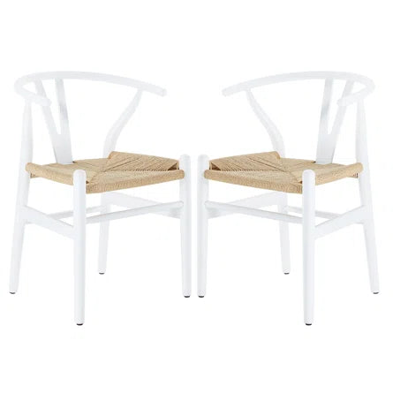 White Wishbone (Darker Rattan Seat)