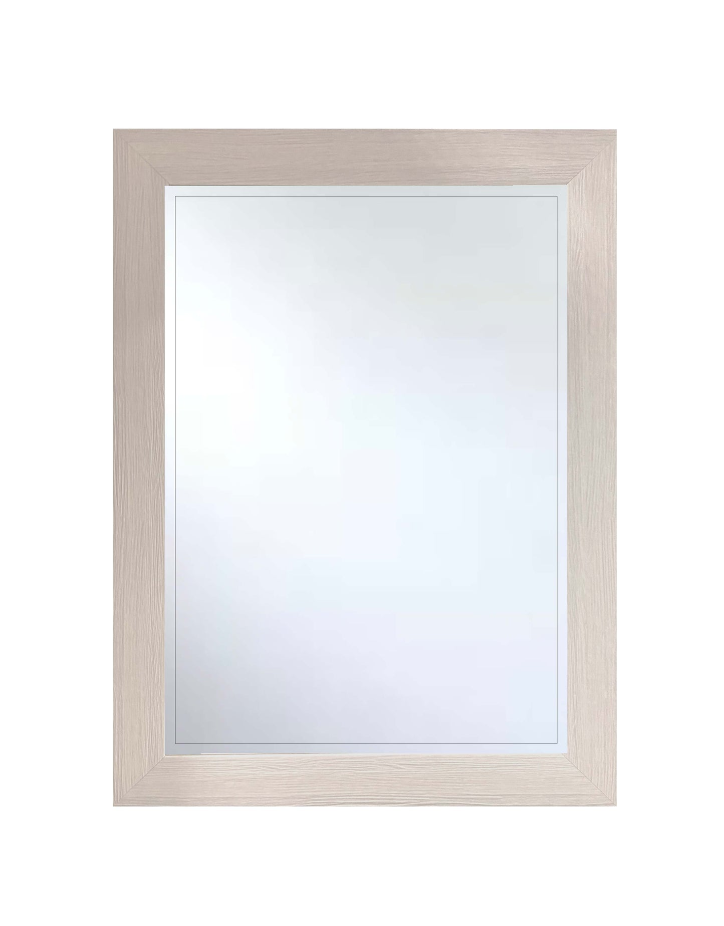 White Washed Wood Frame Mirror