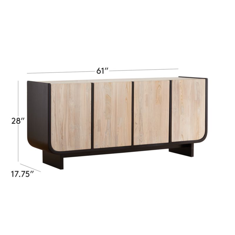 Black & Natural Pine Console 72"