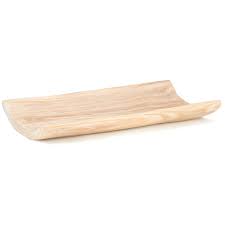 Paulownia Wood Curved Tray Natural