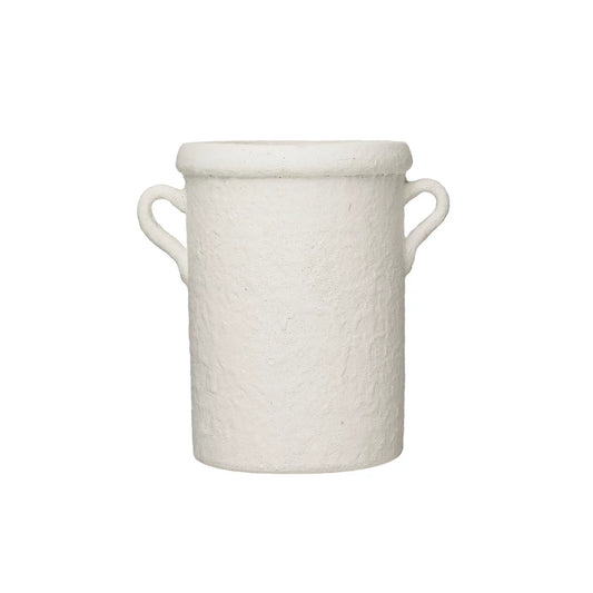 Distressed Coarse Terracotta Crock with Handles
