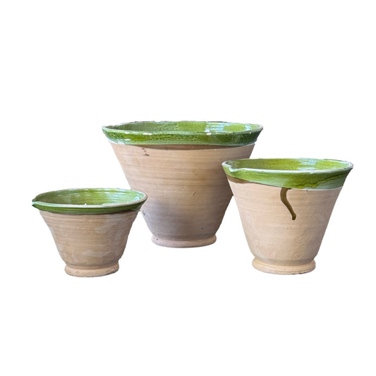 Hand Glazed Floral Pots