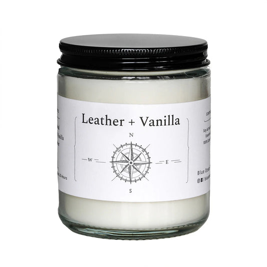 Leather and Vanilla Candle
