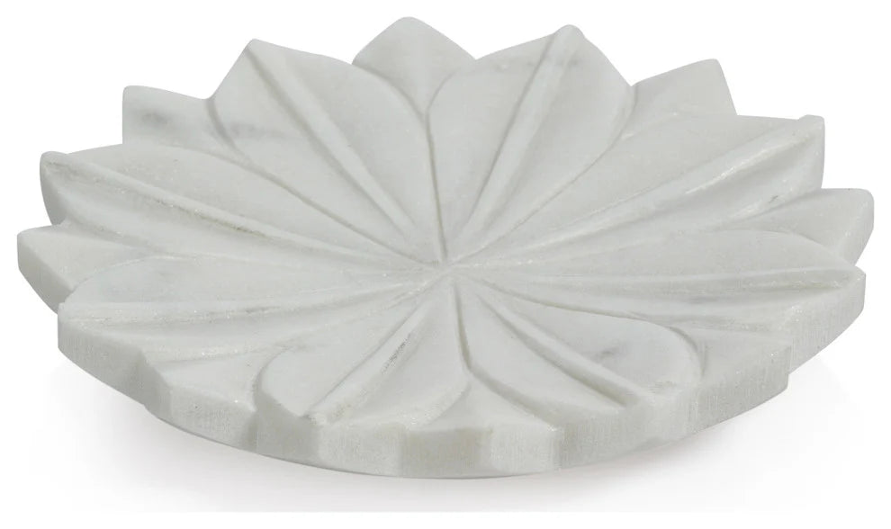 Marble Lotus Snack Tray