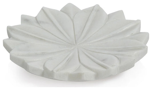 Marble Lotus Snack Tray